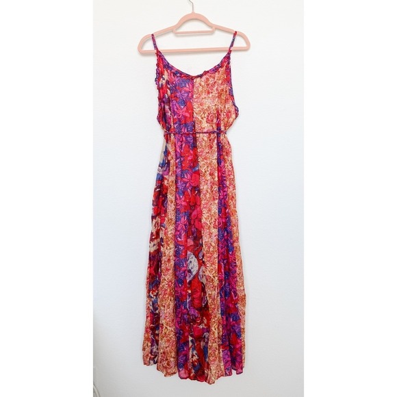 Free People Moondive Maxi Dress Size S Moondive Patchwork Boho Coastal Cowgirl - Picture 2 of 7